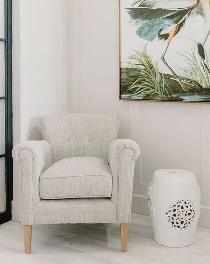 Clarissa Linen Arm Chair