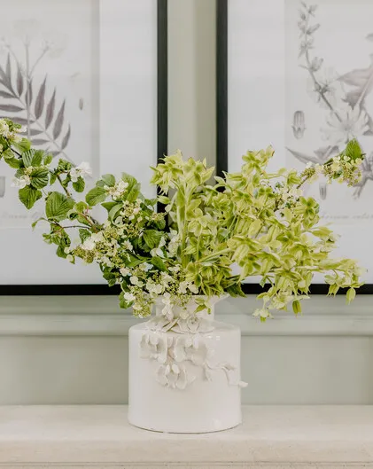 Clara floral detail vase