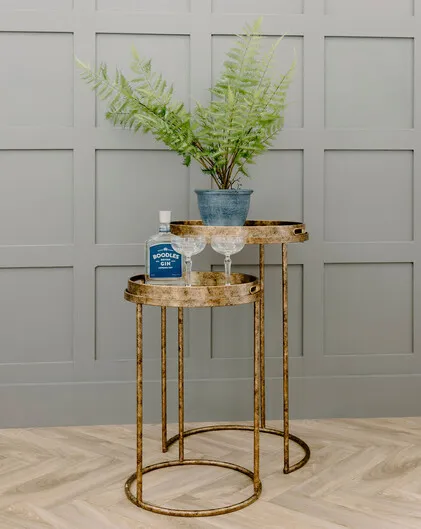 Monaco Mirrored Tray Tables (set of 2)