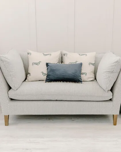Amelia striped 2 seater sofa