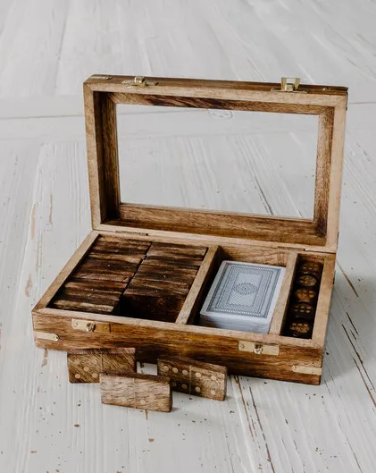 Luxury Dominoes, Dice and Cards set