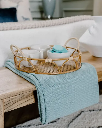 Aquamarine Knitted Throw