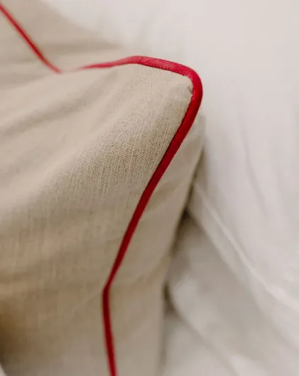 Piping Hot Pink Cushion Cover