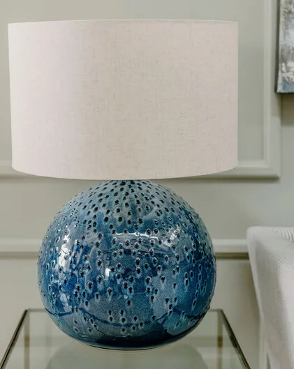 Suzie dotty Indigo lamp