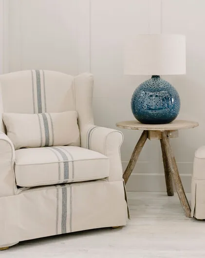 Suzie dotty indigo lamp