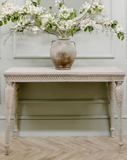 Peony Pale Wood Console Table