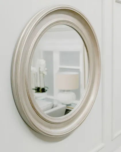 Estelle Burnished Silver Large Round Mirror