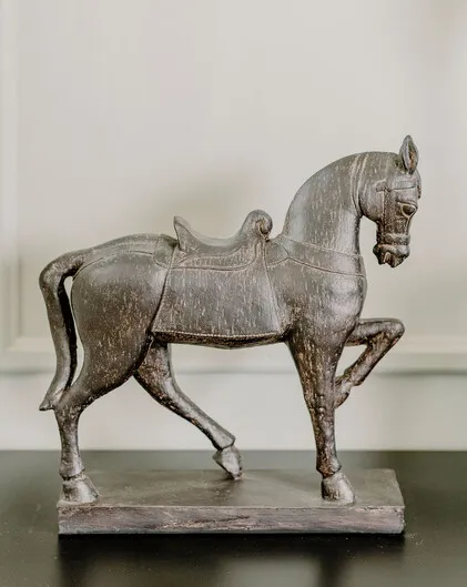 Figure of Prancing Horse on Base