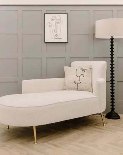 Josephine Boucle Asymmetrical Chaise Longe 