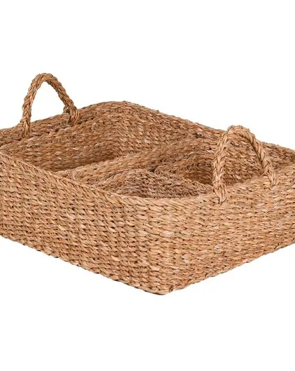 Set of 5 seagrass woven baskets