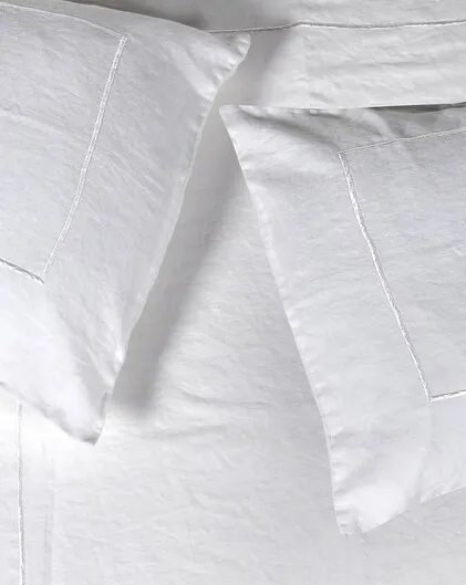 Freya White Linen Duvet Cover and Pillowcases