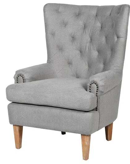 Clarissa Button Back Arm Chair - Grey