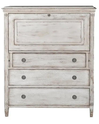 Gustav 3 drawer chest with enclosed desk