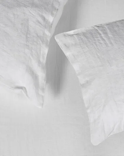 Freya White Hemp Duvet Cover and Pillowcases