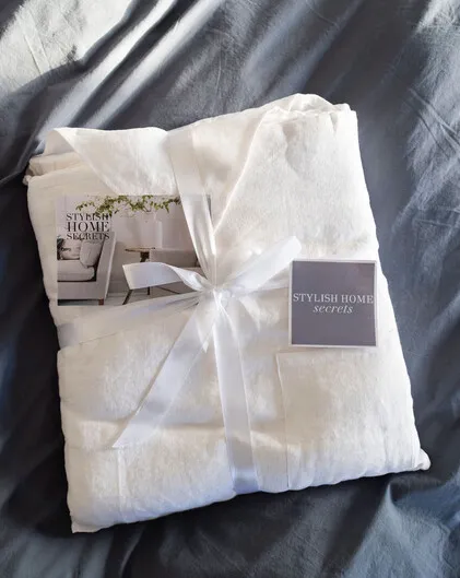 Freya White Hemp Duvet Cover and Pillowcases