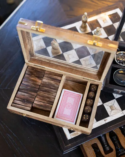 Luxury Dominoes, Dice and Cards set